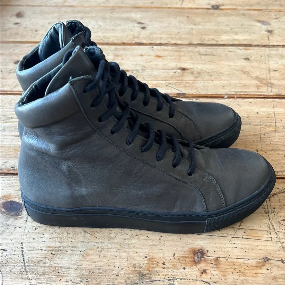 The Last Conspiracy, Olive Green High-Top Sneakers - Picture 3 of 10